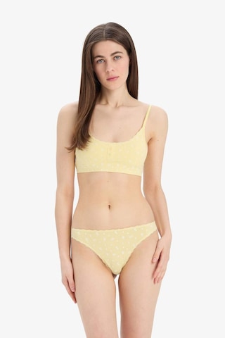 Defacto Kadın 2li Takım Desenli Seamles Kumaş Bralet Külot-fall İn Love E6601ax25smyl118 Sarı