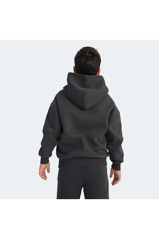 Slazenger LEXUS Çocuk Kapüşonlu Cepli Koyu Gri Sweatshirt