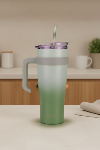 Bernardo Alto Pipetli Termos Bardak Yeşil 1000ml Yeşil Renk