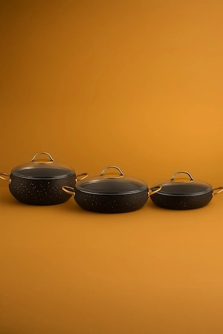 Yunusoğlu Home Granit 6 Parça Tencere Seti 2.5 L X 4.5 L X 6.5 L