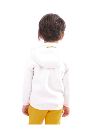 Toontoy Unisex Çocuk Nakışlı Hırka Ekru