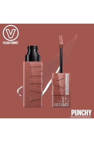 Maybelline New York Super Stay Vinyl Ink Likit Ruj 120 Punchy