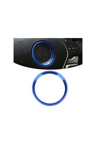 Lemestar Mercedes C E Cla Gla Glc Gle Sınıfı 2015+ İçin Aluminyum Alüminyum Direksiyon Merkezi Dekoratif Çerçeve - Mükemmel Uyum, Dayanıklı, Modası Takip Eden Mavi Renk Diğer