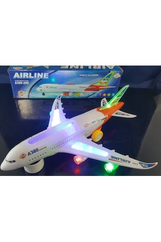 A380 Pilli Yolcu Uçağı Pilli Uçak Sesli Hareketli Işıklı