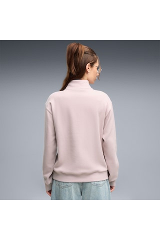 Puma Essentials Elevated Kadın Pembe Dik Yaka Sweatshirt Bej