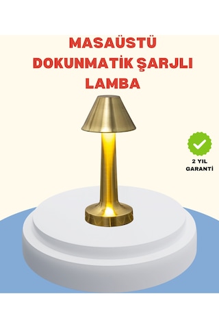 Şarjlı Masa Lambası 3 Işık Modu Kademesiz Karartma Metal Gövde Diğer