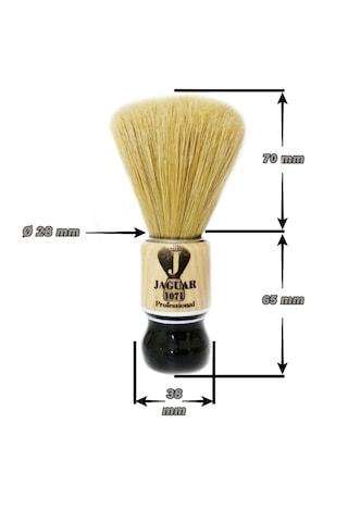 Jaguar 1071 Ahşap Sap Doğal Kıl Tıraş Fırçası, Tıraş Sabunu Seti