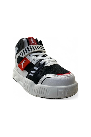 King Paolo King Hafif Çocuk Bilekli Sneaker Siyah/kırmızı Siyah - Kırmızı