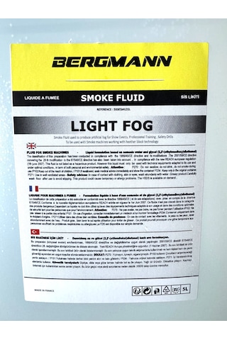 Bergmann Light / Hafif Yoğunluk Sis/duman Likiti 5litre