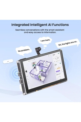 Elecrow Crowpanel Advanced 5 İnç Esp32-p4 Wifi 6 Hmı Dokunmatik Ips Ekran 800x480