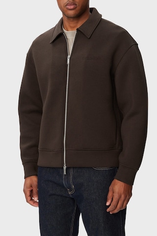Calvin Klein Logolu Regular Fit Fermuarlı Sweat Lv04rg227gto2 Erkek Sweat Lv04rg227g To2 Kahve