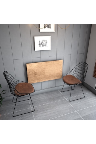 Asra Trend DMM-05 %100 MDF 90x50 cm Duvara Monte Katlanır Masa Petra Mutfak Yemek ve Çalışma Masası