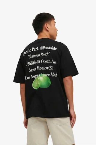 Jack & Jones Jack&jones Jorgrocery Tee Ss Crew Neck 12230754-black4382 Siyah