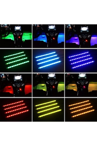 Araç İçi Ayak Altı Led Aydınlatma Kumandalı Ve Sese Duyarlı