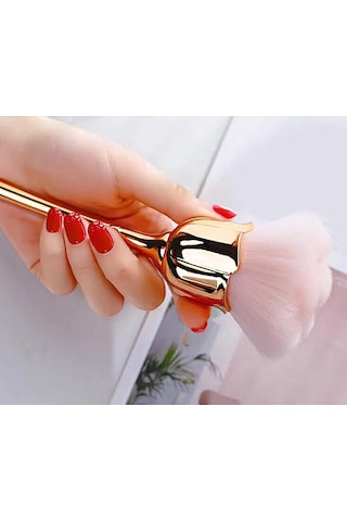 Gül Pudra Fırçası, Tırnak Fırçası, Allık Fırçası, Makyaj Sabitleme Ve Rötuş Fırçası, Kabarık Pudra Fırçası, Kontür Fırçası, Kapatıcı Fırçası, Kadınlara Hediye, Popüler Makyaj Aksesuarları, Pinkpink