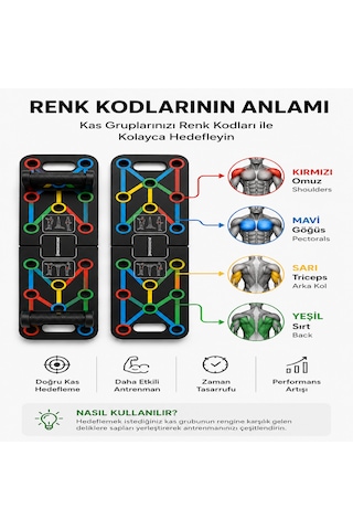 Şınav Tahtası Push Up Board Katlanabilir Ev Tipi Fitness Ekipmanı