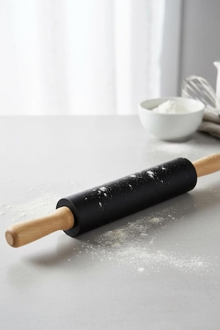 Ahşap Saplı Silindir Hamur Açıcı 19 Cm Pratik Hamur Şekillendirici Merdane