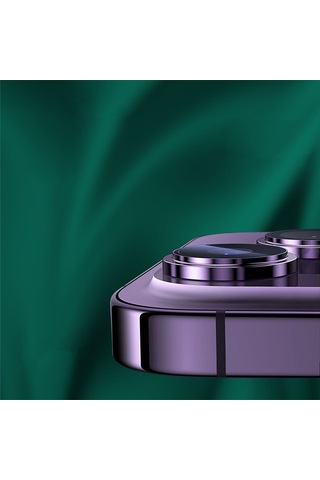 Apple Uyumlu   iPhone 14 Pro Go Des CL-10 Kamera Lens Koruyucu Derin Mor
