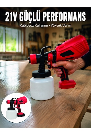 Tek 800 Ml Geniş Hazne İle Kesintisiz Boya Uygulaması Najmaddin