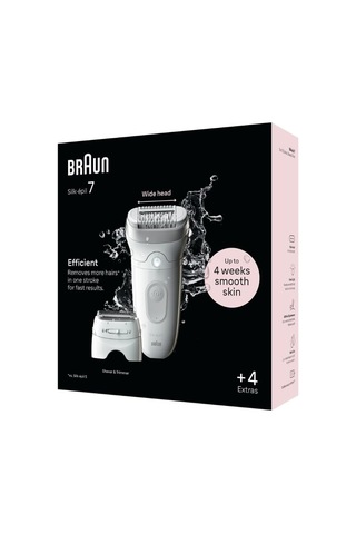 Braun Silk-épil Se7-041 Islak Ve Kuru Depiladora Eléctrica 3 Kablo Gris