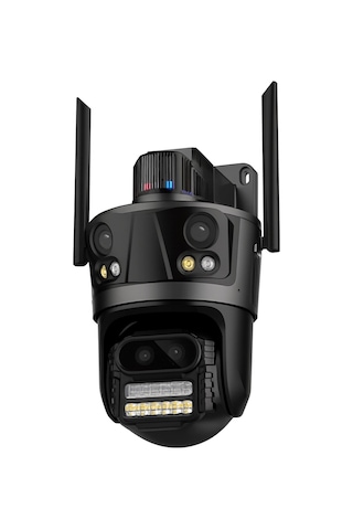 6k 16mp Dört Lensli Wifi Kamera 8x Zoom, Aı Takip, Gece Görüş, Ip66 Su Geçirmez