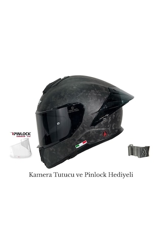 Full Face Sway 861 Forget Carbon Kask Siyah