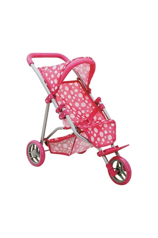 3 Tekerlekli Metal Puset Pembe
