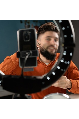 Teltree Profesyonel 3 Dizili Mikrofon, Type-c Kablosuz, 360 Ses Algılama, Gürültü Önleme, Siyah M10