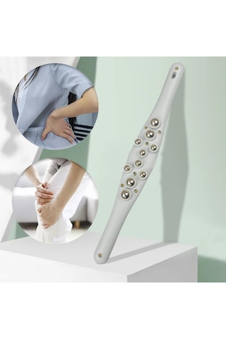 Suntek Sırt Vücut Boyun Bacak Için Boncuklu Makaralı Top Gri