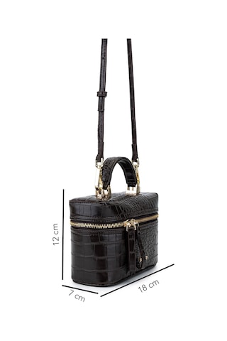 Tamer Tanca Kadın Suni Deri Kahverengi El Çantası 1178 4005 Bn Cnt Sk25-26 Acı Kahve Kroko Kahverengi