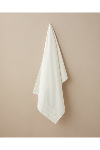 English Home Soft Ruffle Pamuk Banyo Havlusu 70x140 Cm Fildişi