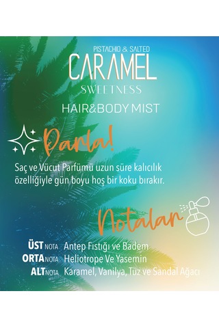 Caramel Sweetness Hair & Body Mist Saç & Vücut Spreyi 100 Ml