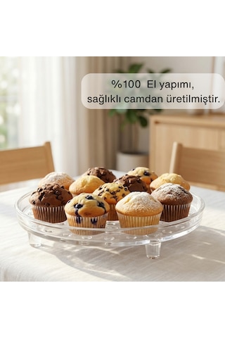 Selen Concept Bubble Model Cam Ayaklı Sunumluk 2'li Set Renk