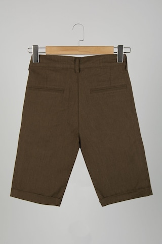 Terapi Men Erkek Ahşap Kahve Slim Fit Keten Şort Ahşap Kahve