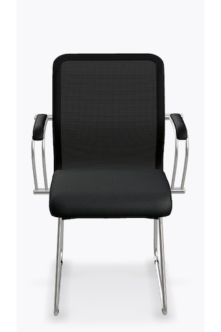 Ergolife Sit 8 Bekleme Koltuğu Bel Destekli, Fileli, Siyah, Toplantı Sandalyesi - Ed.57.1.6a4 Siyah