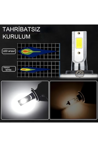 Zeron Pro Series Hb4 9006 Led Xenon Şimşek Etkilii Led Xenon Led Ampul