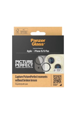 Panzerglass Apple İphone 15 Uyumlu Şeffaf Çerçeveli Seri Kamera Cam Koruyucu - Şeffaf