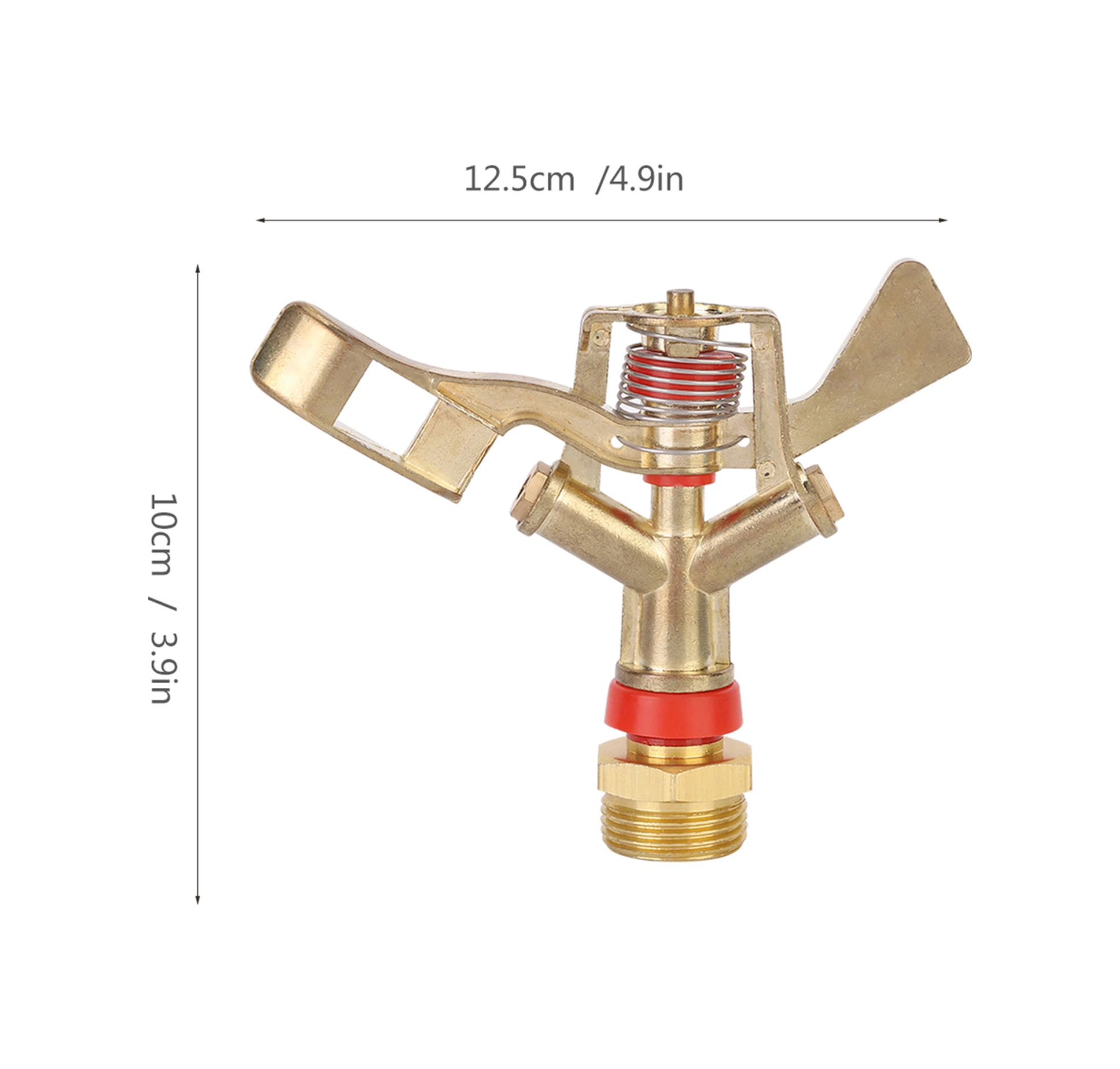 Hangfox Zink Allüminyum G3/4" 25mm Dış Dişli Kollu Sulama Sprinklerı - 15-25m Yayılma, 3-5kg Basınç, Çiftçi Bahçe Seracılık İçin 1 Adet