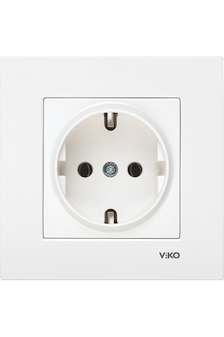Viko Karre 12 Adet Topraklı Priz - Çerçeveli Beyaz