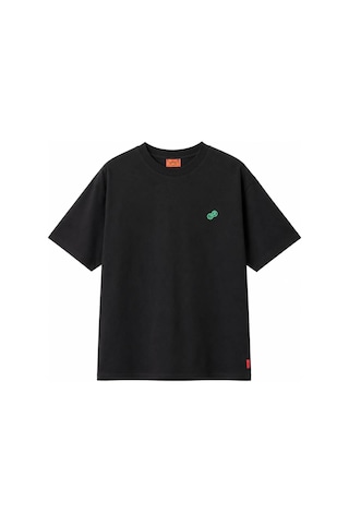 Hzr Wear Erkek Grafik Baskılı Bisiklet Yaka %100 Pamuk Tişört Orta Kalın Unisex Tişört Siyah