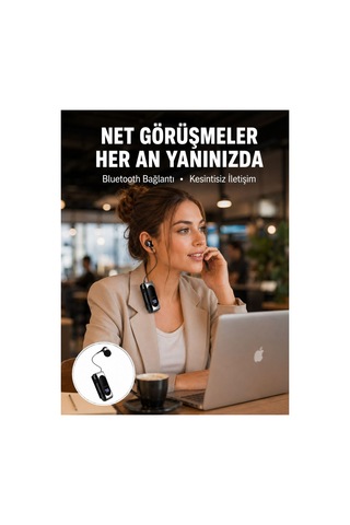 Dijital Göstergeli Bluetooth Kulaklık Klipsli Ve Şık Tasarım Yeni Nesil Diğer