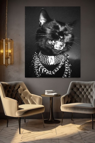 Rizzci Kedi Tablo Ev Duvar Salon Ofis Hediyelik Dekarasyon Premium Duvar Süs