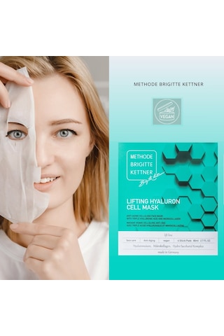 Methode Brigitte Kettner Lifting Hyaluron Cell Mask 4er Set Hyaluron Destekli Sıkılaştırıcı Maske