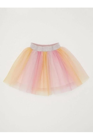 Kız Çocuk Renkli Tütü Etek-14828 Sarı