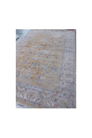 İpek Halı Venüs 160x230 4m2 Polyester İplik Dokuma Halı Krem / Gold