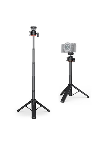 Puluz 360 Derece Top Kafa Soğuk Ayakkabı Selfie Çubuk Tripod