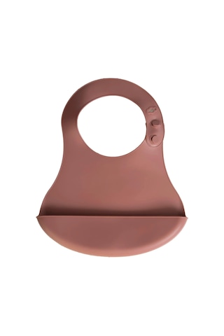 Babyjem Mini Silikon Mama Önlüğü Mocha