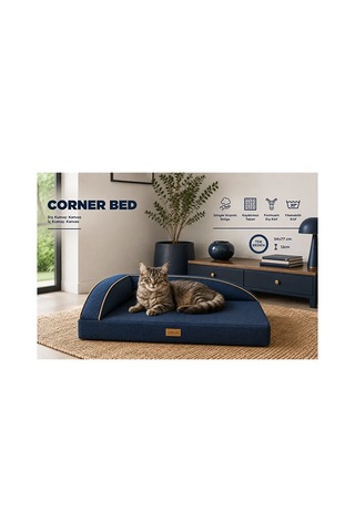 Lepus Corner Seat Kedi Ve Köpek Yatağı Lacivert 54x77 Cm 249-54014.01