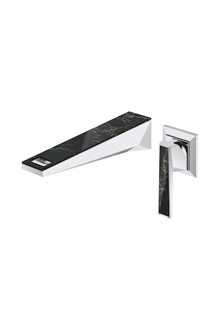 Grohe Allure Brilliant Private Collection 29521000 M Boyut 2 Delikli Duvardan Lavabo Bataryası Krom Gümüş