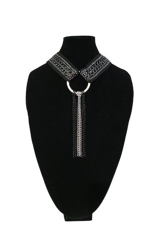 Perimir Gotik Zincir Kolye Siyah